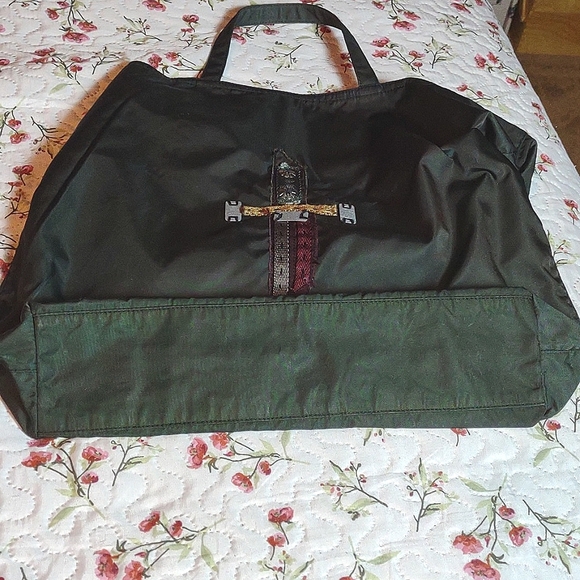 Auth. Prada Tote Bag, Excellent Vintage Condition, Rare w Mixed Media Figure - Picture 8 of 13